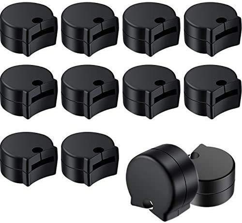 Patelai 12 Pack Rubber Clarinet Thumb Rest Cushion Protector Fit for Most Clarinet, Black