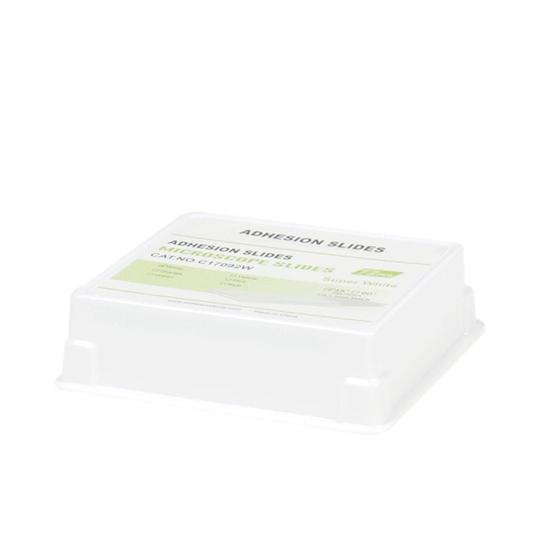 Jackson Global JAP092W Super White Cytology Adhesive Microscope Slides | Ground Edge | 45° Safety Corner | 25X75mm | White Frosted-(Pack of 72 PCS)