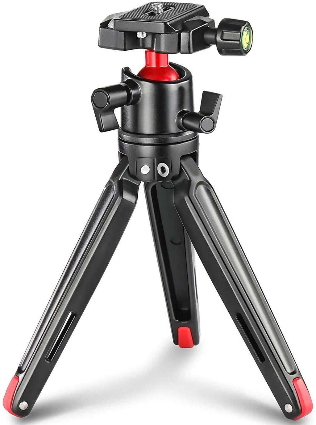 SMALLRIG Tabletop Tripod, Mini Desktop Travel Tripod Aluminum Alloy with 360 Degree Ball Head and Quick Release Plate Lightweight and Portable for Compact Cameras DSLRs, Phone, Gopro（Black）- BUT2287