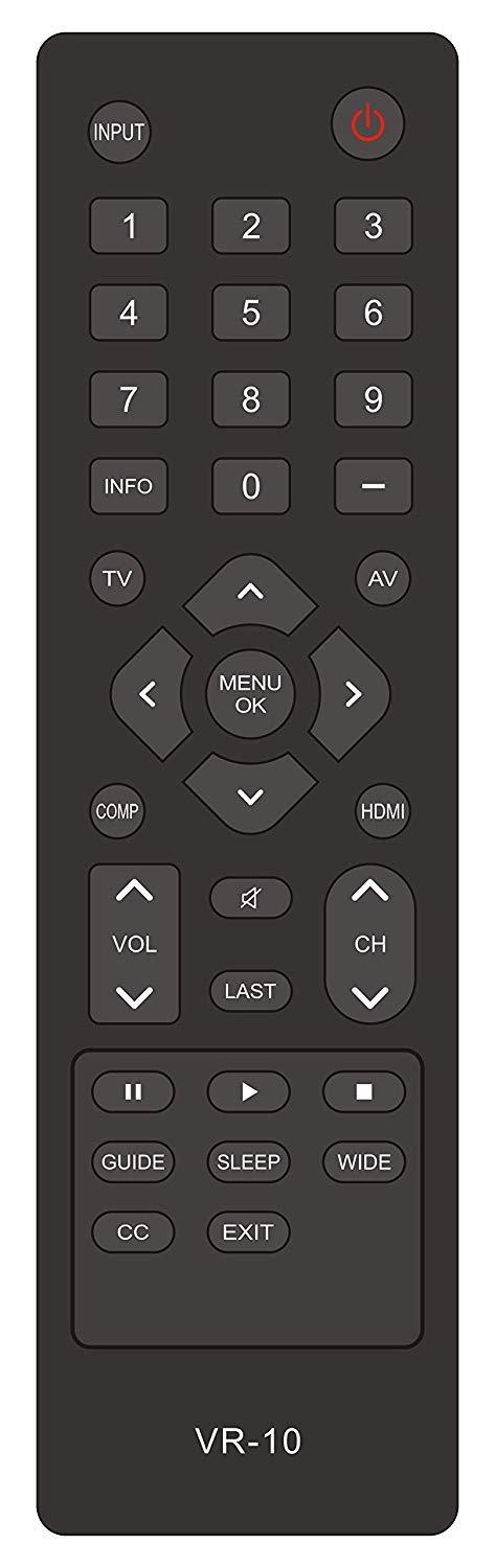 New VR10 Remote Control Compatible for Vizio TV E190VA E220MV E220VA E260MV E260VA E321VA E370VA E371VA E420VA E421VA M190VA M220VA M260VA