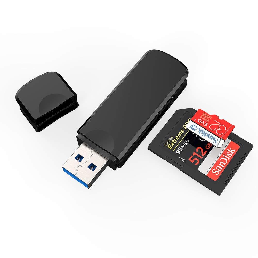 Casolu USB3.0 SD Card Reader，Micro SD Card Reader,TF Card Reader,2-in-1 Card Reader for SD/TF, Card Reader for Camera
