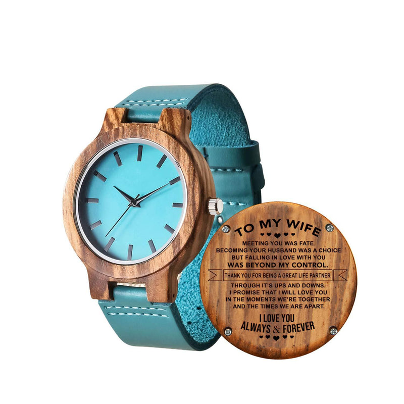 Personalized Wooden Watch for Daughter, Engraved ''to My Daughter" Wood Watch, Anniversary Christmas Gifts for Daughter, Valentine's Gifts for Wife To Wife