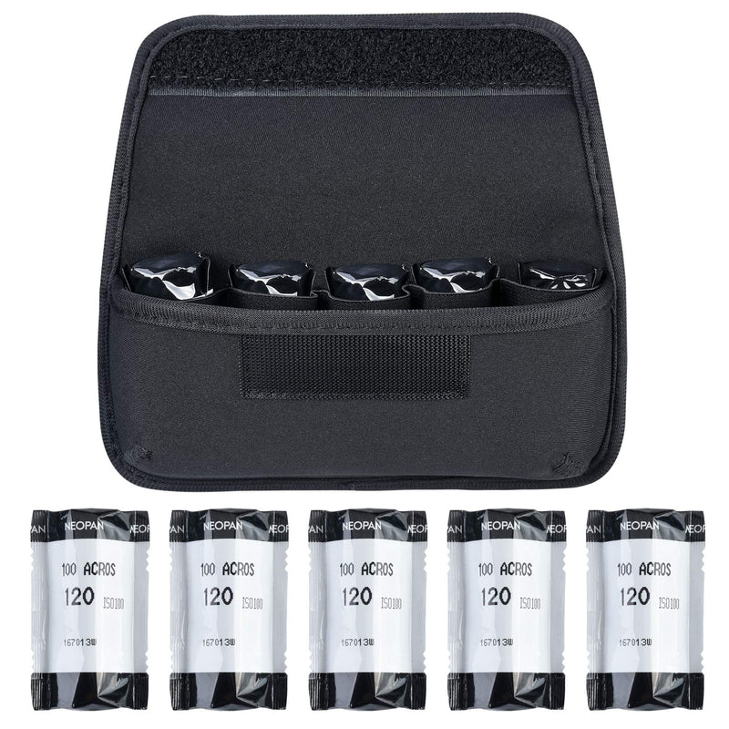 TXEsign Camera Film 120 Roll Film Neoprene Storage Carrying Case Bag (Black)