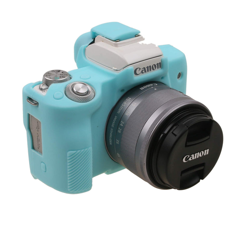 M50 Silicone Cover, TUYUNG Rubber Silicone Camera Case Cover Skin for Canon EOS M50 Digital Camera, Blue