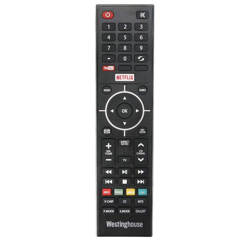 Westinghouse TY-49C Black Authentic Remote Control for Smart 4K LED LCD Ultra HD TV WD32HBB101, WD39HB2108, WD40FE2210 Original