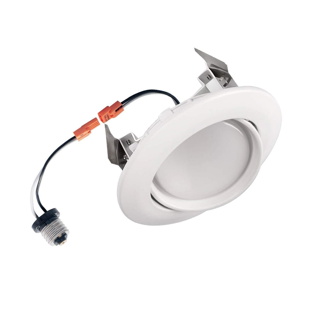 OSTWIN 4 Inch LED Retrofit Gimbal Downlight, Adjustable Recessed Ceiling Light, Dimmable, Can Installation, 10W (75W Replace.), 900 Lm, 4000K (Bright White), ETL Listed 4000 (Bright White) 1 Pack