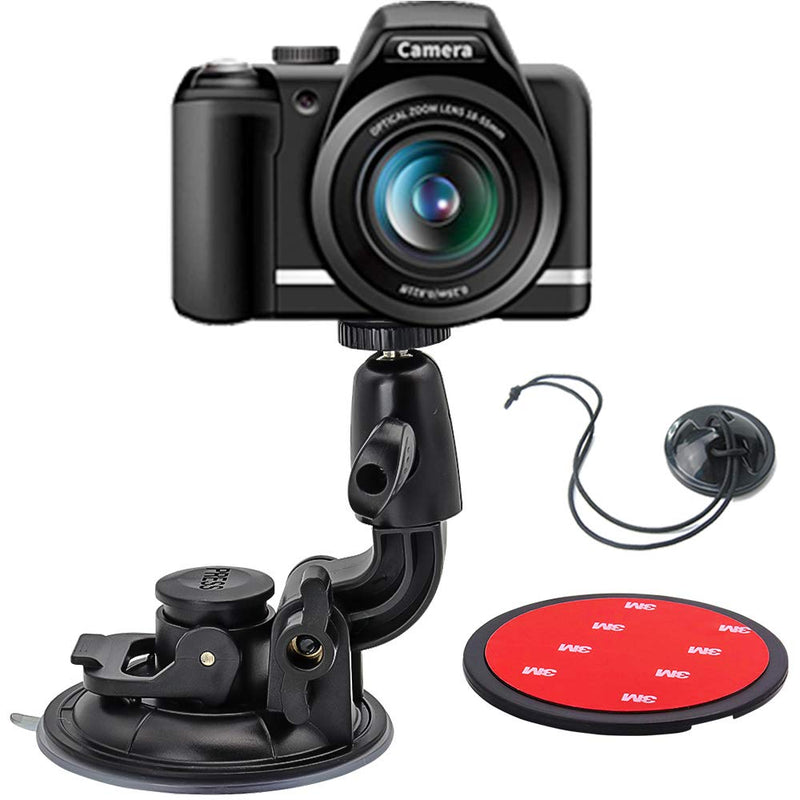 DSLR Scution Cup Mount,Double-Protection-Design with 3M Sticky Pad for Nikon Canon Sony Pentax Olympus KamKorda DURAGADGETDSLR Cameras by WOLEYI