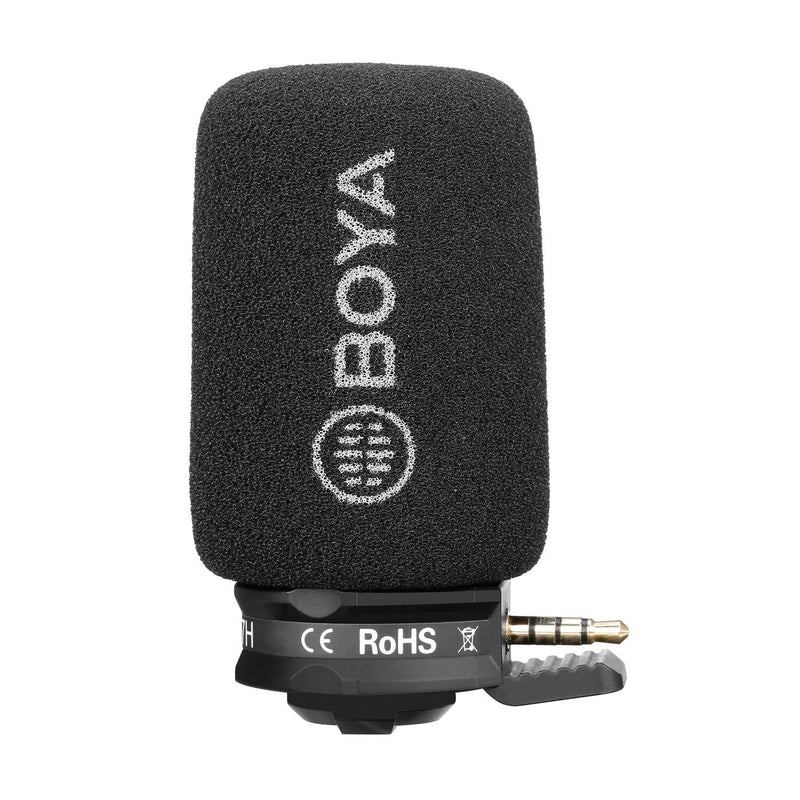 BOYA 3.5mm TRRS Plug Play Microphones for iPhone Android iPad Computer YouTube Facebook Video Audio Recording