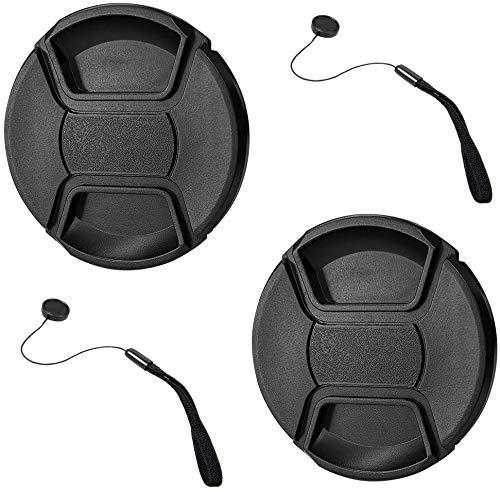GAOAG 2 Pack 72mm Center Pinch Lens Cap for Nikon Canon Sony DSLR Compatible with Canon EF-S 18-200mm f3.5-5.6 is,Nikon AF-S DX Nikkor 18-200mm f3.5-5.6G ED VR II,Song FE 24-240mm f3.5-6.3 OSS Lenses