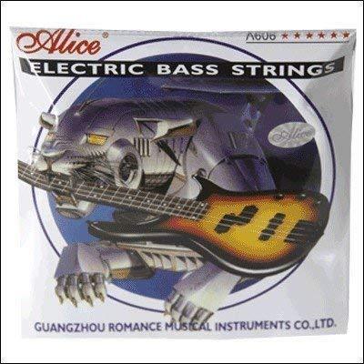 Alice Electric Bass Guitar Strings 4-string Sets Medium .045-.105, Nickel Alloy Winding Strings with Nickel-Plated Ball-End for Electric Basses 4-Strings