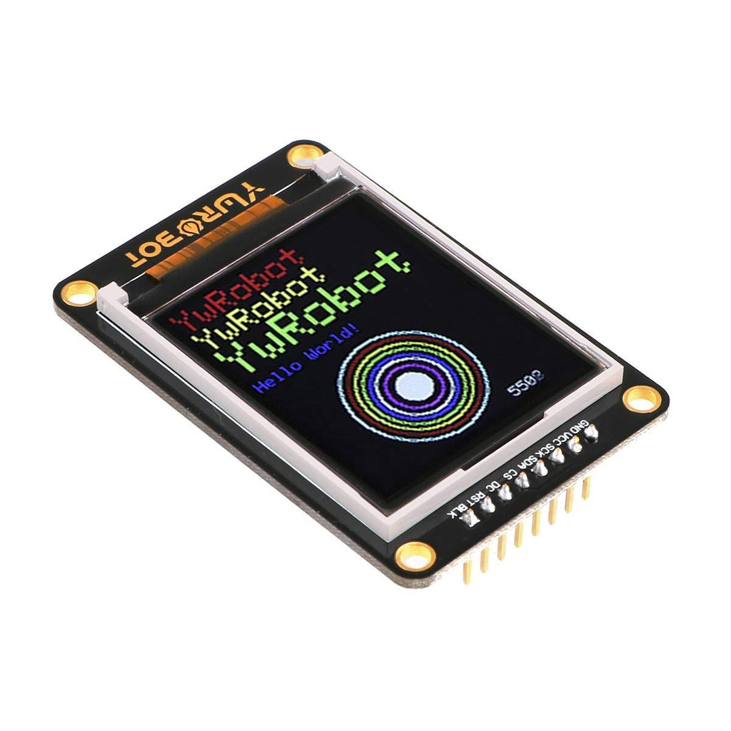 MakerFocus TFT LCD Screen 1.8inch SPI Graphic Color Screen LCD Display Module, SPI Serial Port Module 5V, 128x160 Resolution, 262K Color with Frame Memory for Arduino DIY Black