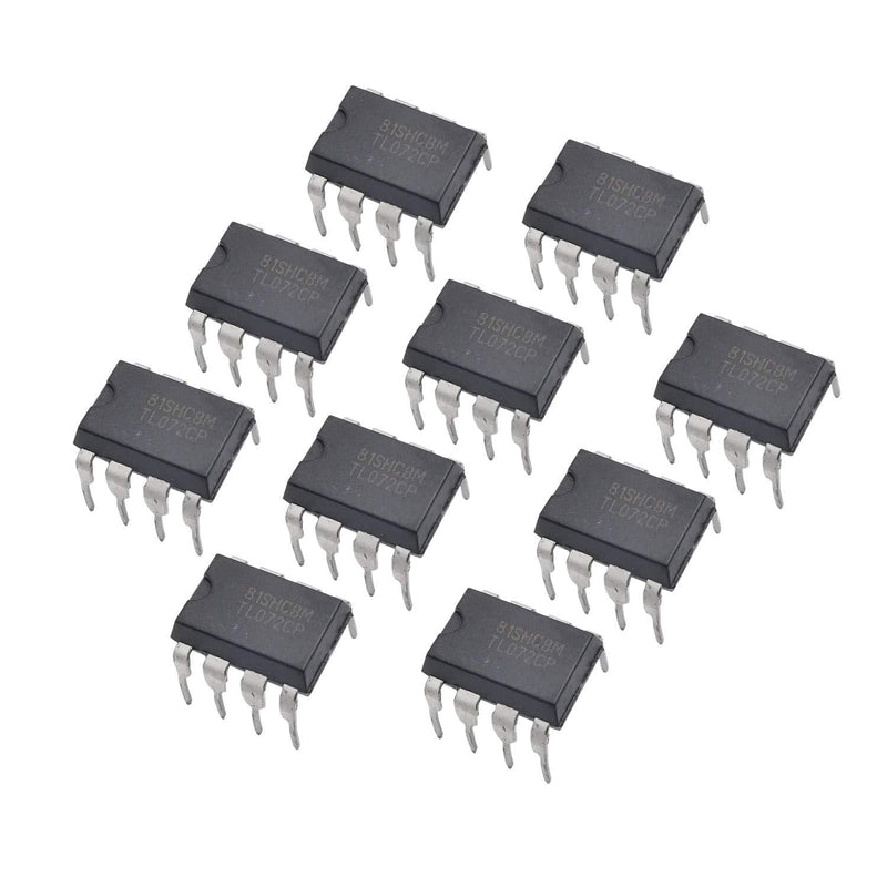 (Pack of 10) TL072CP DIP8 Delay Op Amps Operational Amplifier IC Chips