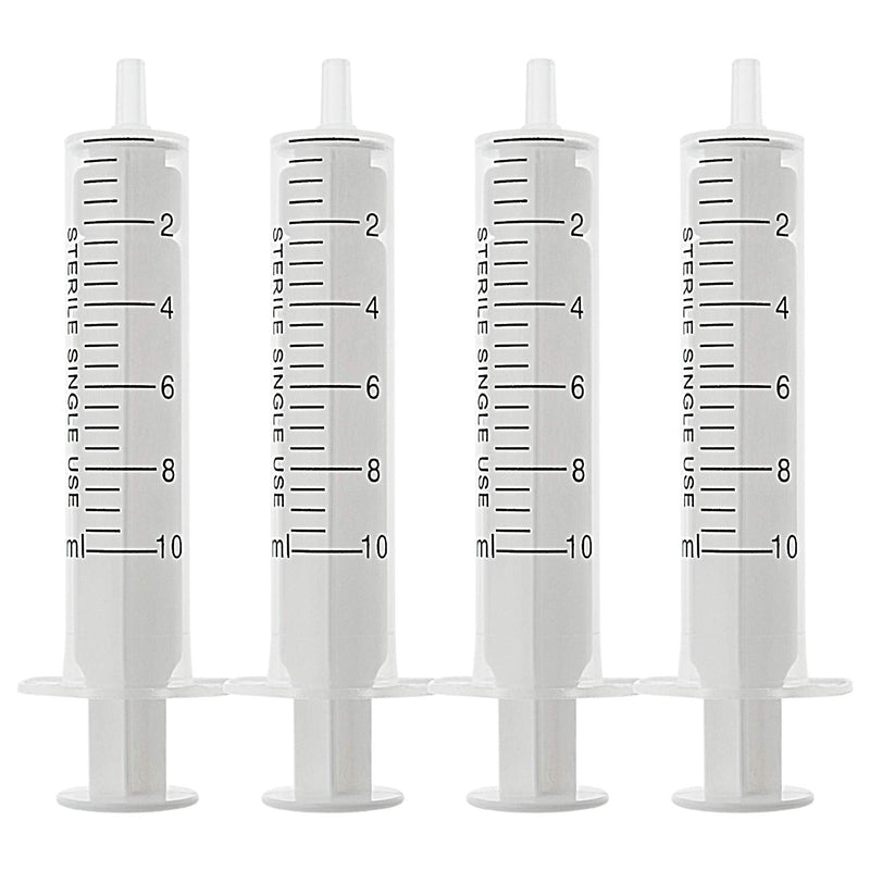 20Pcs 10ml Syringes Sterile Without Needle No Rubber Ring HPLC Sampler Resistant to Organic Acids Bases Disposable Syringe (10cc 20pcs)
