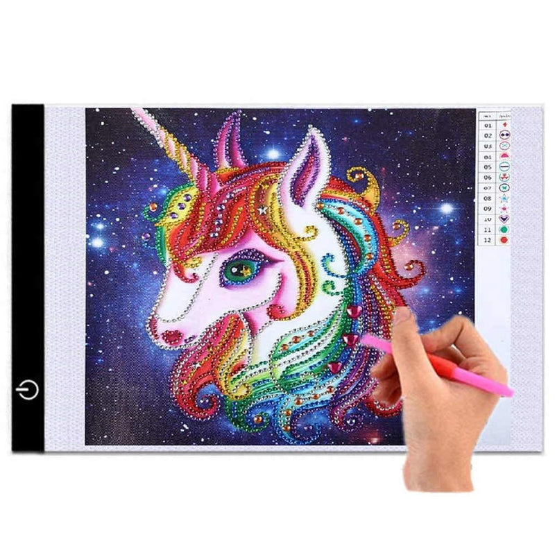 A4 LED Light Box Tracer USB Powered Ultra-Thin Adjustable LED Light Tablet Board Pad for 5D DIY Diamond Painting 1 Piece