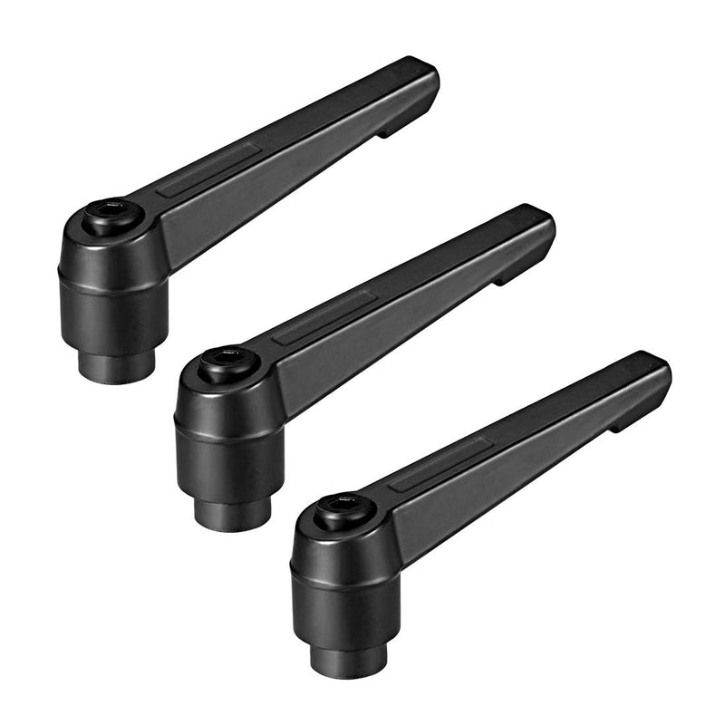 uxcell M10 Handle Adjustable Clamping Lever Thread Push Button Ratchet Female Threaded Stud 3 Pcs