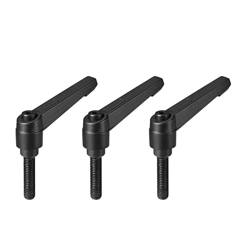 [AUSTRALIA] - uxcell M8 x 32mm Handle Adjustable Clamping Lever Thread Push Button Ratchet Male Threaded Stud 3Pcs 