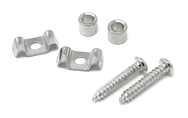 Vintage Forge Chrome Vintage String Tree Retainer Guide (Set of 2) for Fender Stratocaster Strat Guitar SRT60-CHR