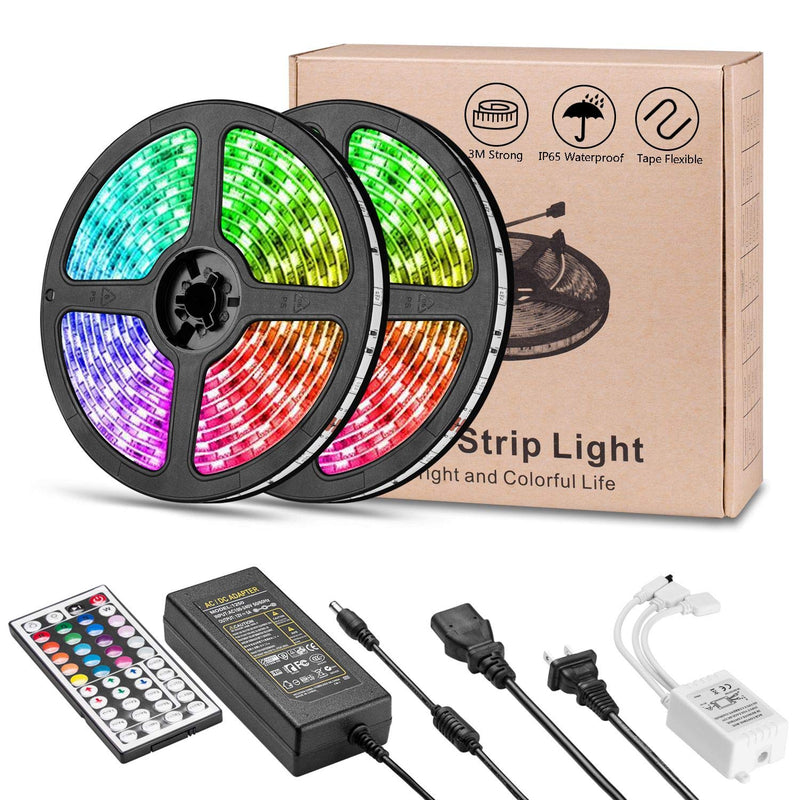 [AUSTRALIA] - LED Strip Lights, Usieka 300 LEDs 33feet SMD5050 LED Light Strip IP65 Waterproof RGB LED Strip Color Changing LED Tape Light Kit with 44 Keys IR Remote Controller and 12V 5A Power Supply 