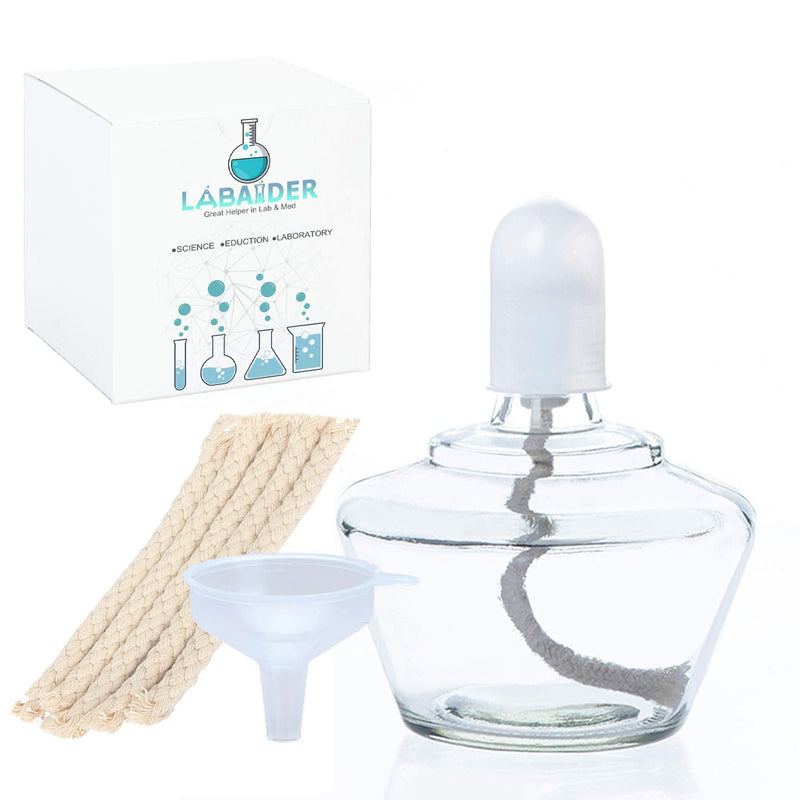 [AUSTRALIA] - Classic Style Alcohol Burner Lamp Glass Bunsen Burners Lab Equipment Heating 150ml with 5 Free Replacement 6inch Wicks and Funnel 