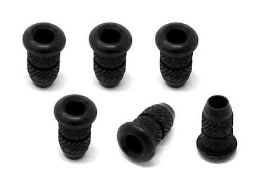 Vintage Forge Black Top Mount Loading String-Thru Body Mini Ferrules for Electric Guitar (Set of 6) SFM40-BLK