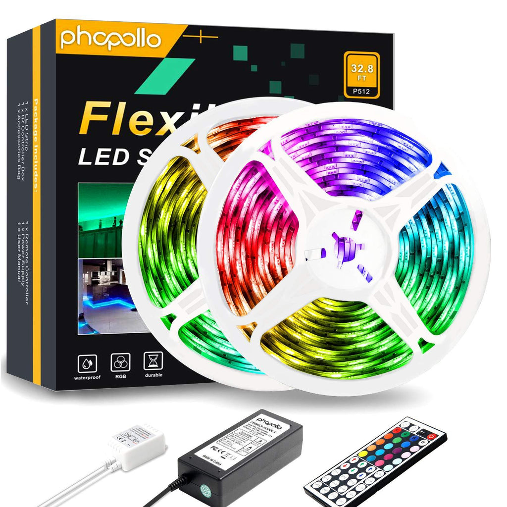 [AUSTRALIA] - Phopollo Waterproof Led Strip Lights Kit Color Change 32.8ft 