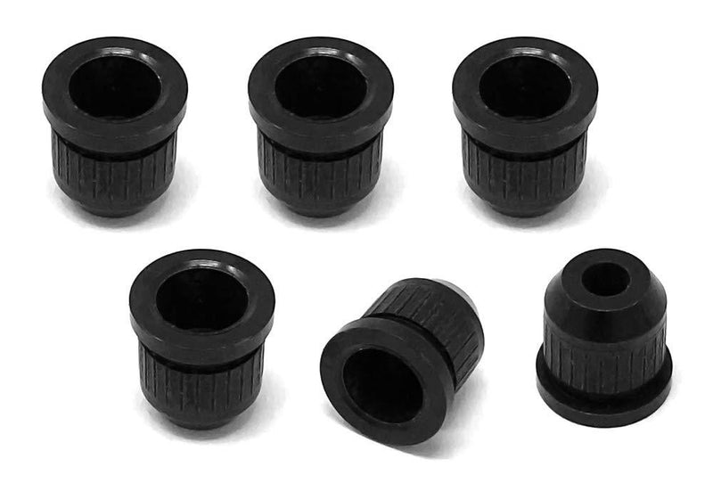 Vintage Forge Black String-Through Body Ferrules for Fender Stratocaster and Telecaster Electric Guitar (Set of 6) SF170-BLK