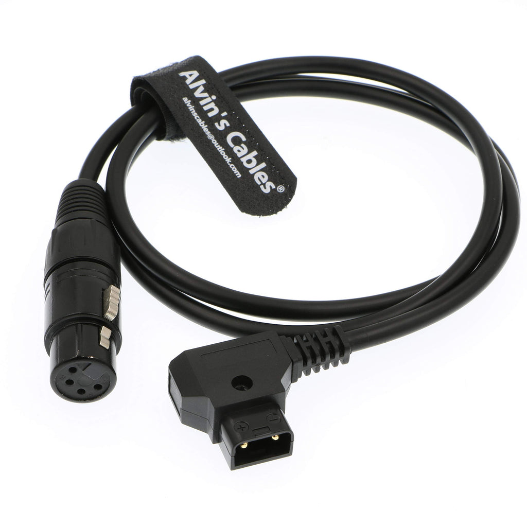 Alvin's Cables XLR 4 Pin Female to D Tap Power Cable for Practilite 602 DSLR Camcorder Sony F55 SXS Camera Straight Cable