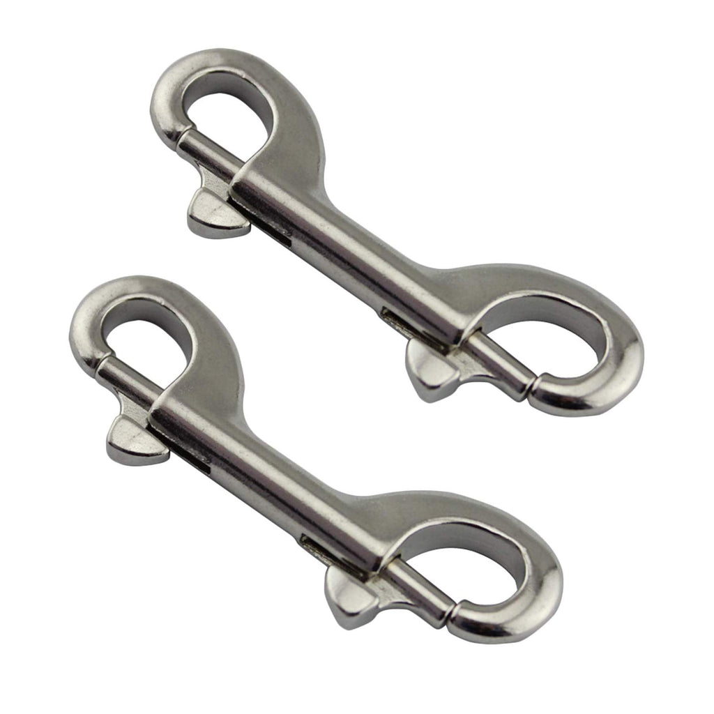 2-Pack 316 Stainless Steel Double Ended Bolt Snap Hook 4-1/2'' Double End Bolt Snaps Hooks Scuba Diving Clips Marine Grade for Water Bucket/Dog Leash/Pet Feed Bucket & Hammock/Horse Tack and More
