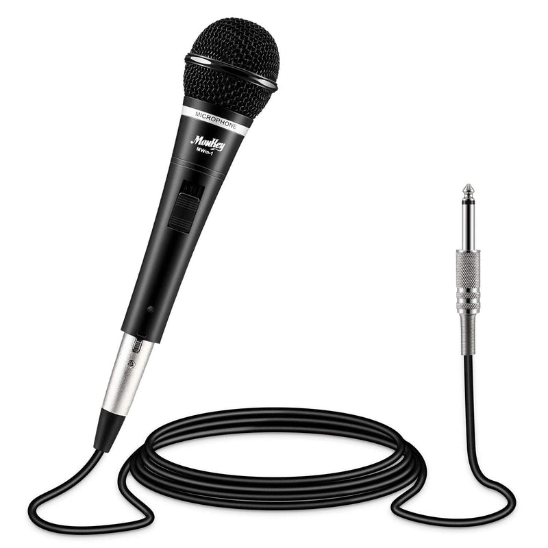[AUSTRALIA] - Moukey MWm-1 Dynamic Vocal Microphone Wired Handheld Karaoke Mic for Singing, Karaoke Machine, Live with 16.40 ft XLR Detachable Cable 