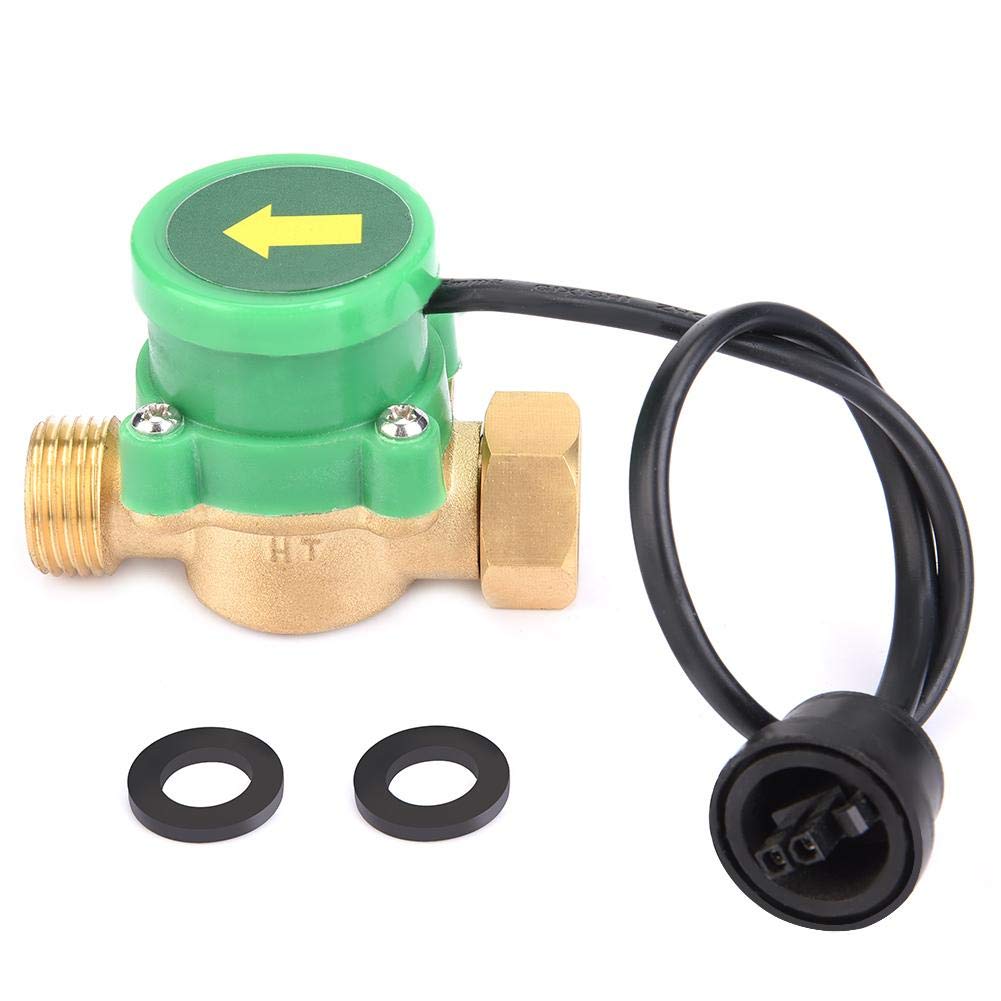 Water Flow Switch, 220V 1.5A G1/2-G1/2 Thread Water Pump Flow Sensor Electronic Pressure Automatic Control Switch 220V