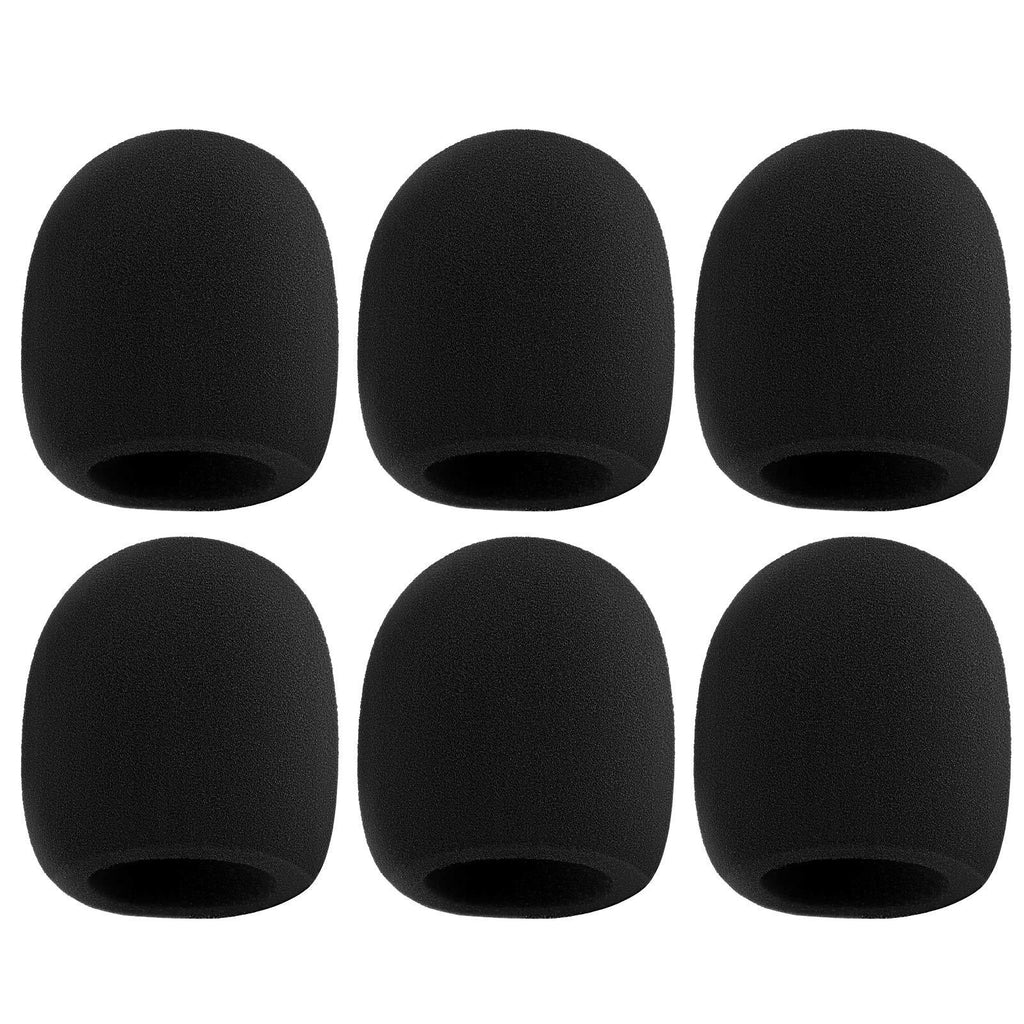 [AUSTRALIA] - Moukey Microphone Mic Covers Foam Handheld Mic Windscreen, Black Top Grade 6 Pack For SM58, E835 