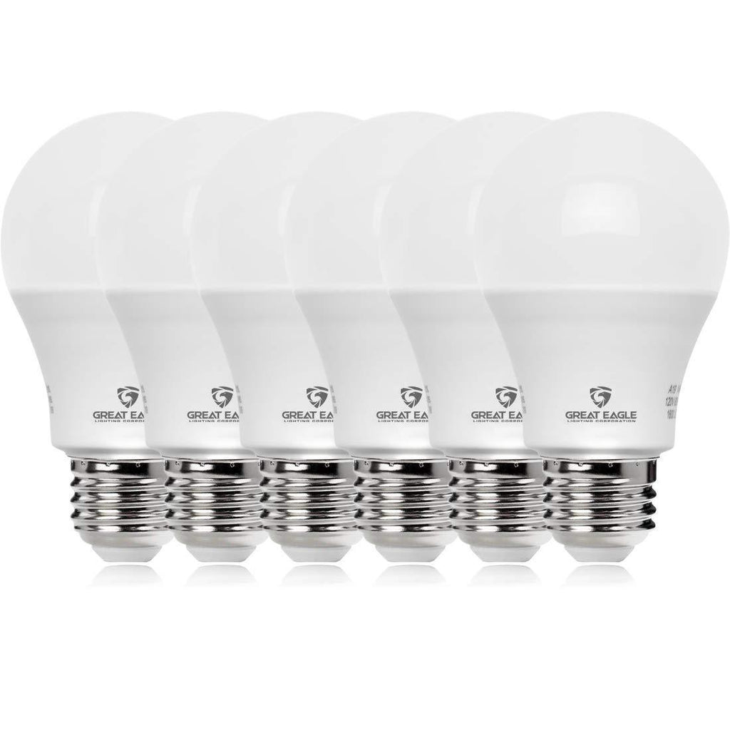 Great Eagle 100W Equivalent LED Light Bulb 1500 Lumens A19 5000K Daylight Non-Dimmable 15-Watt UL Listed (6-Pack)