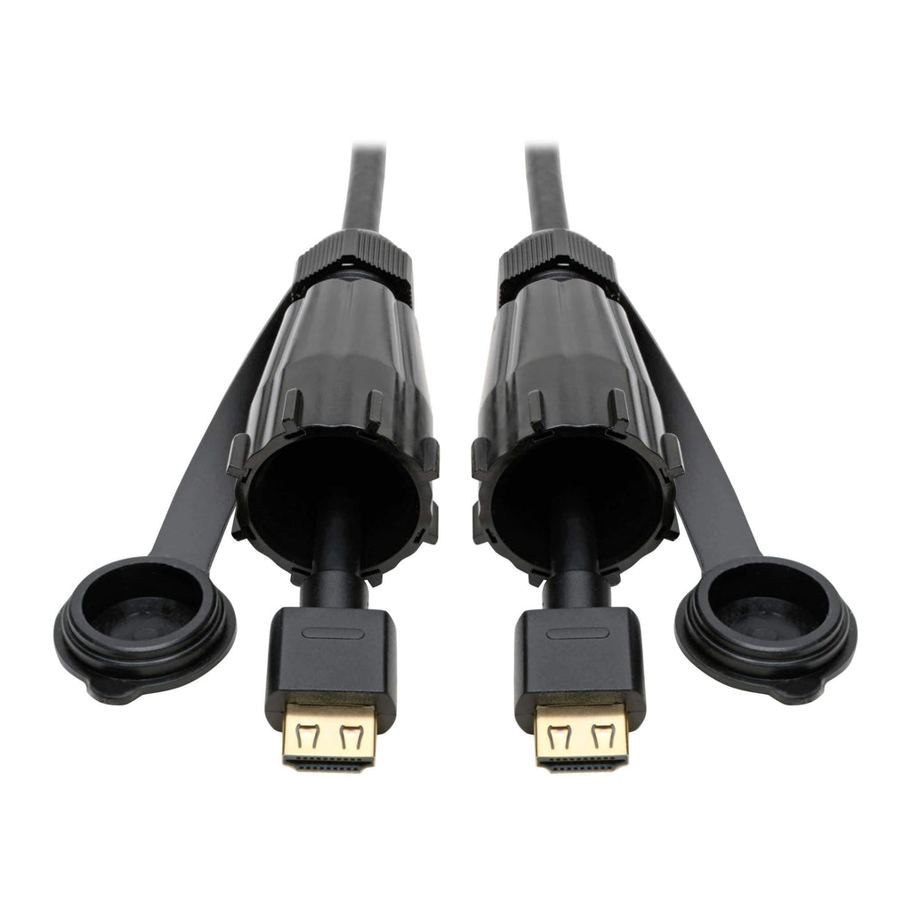 Tripp Lite High-Speed HDMI Cable with Protected IP67 Connectors (M/Industrial HDMI, Ethernet, 4K, 12 ft. (P569-012-IND2) 12 Ft. 2 Protectors