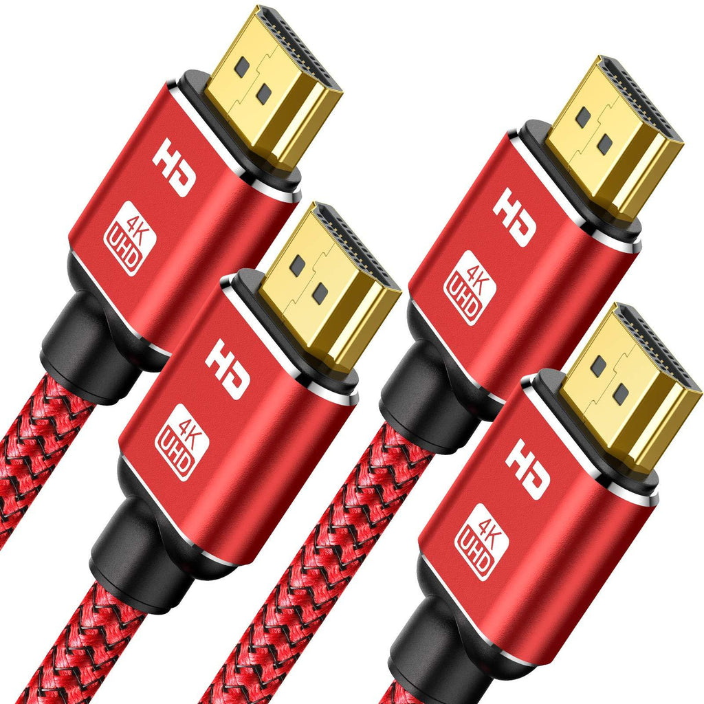 [2 Pack]4K HDMI Cable 6Feet Capshi High Speed 18Gbps HDMI 2.0 Cable,4K HDR,3D,2160P,1080P,Ethernet-Nylon Braided HDMI Cord Compatible UHD TV,Blu-ray,PS5/4,PC,Projector 6.6 feet