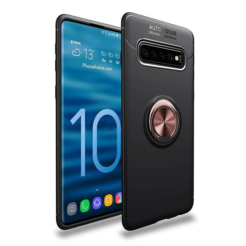 [AUSTRALIA] - Lozeguyc Galaxy S10 Case Rose Gold,Galaxy S10 Case for Men,Soft TPU Hidden Kickstand Galaxy S10 Back Case with Magnetic Car Mount Holder Kickstand Drop Protection Defender Case for Samsung Galaxy S10 Samsung Galaxy S10[2019] 