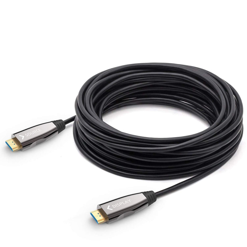 Fiber Optic HDMI Cable,DELONG 30ft Long HDMI Cable Support 4K UHD 60Hz at 18Gbps Ultra high Speed,Suitable for HDTV/TVBOX/Gaming Box/Projector/Nintendo Switch (100ft/50ft/30ft Optional) 10m 30ft/10m