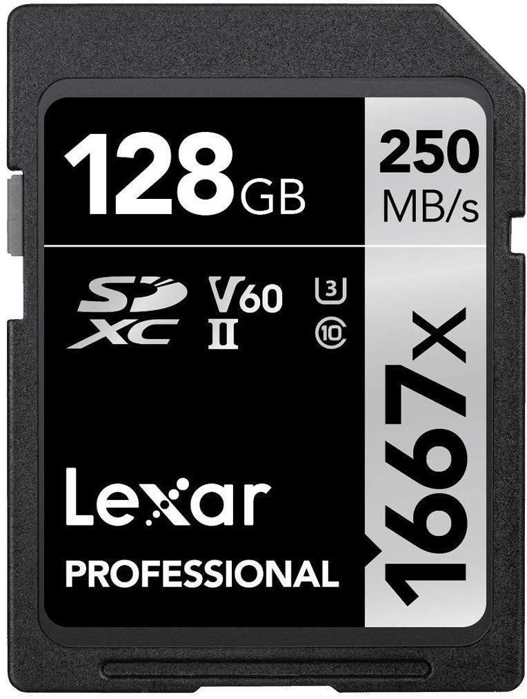 Lexar Professional 1667x 128GB SDXC UHS-II Card, Up To 250MB/s Read, for Professional Photographer, Videographer, Enthusiast (LSD128CBNA1667) Single