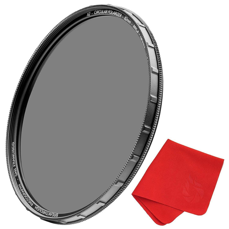 60mm X2 CPL Circular Polarizing Filter for Camera Lenses - AGC Optical Glass Polarizer Filter with Lens Cloth - MRC8 - Nanotec Coatings - Weather Sealed by Breakthrough Photography 60mm