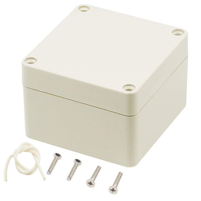 Zulkit Junction Box ABS Plastic Dustproof Waterproof IP65 Universal Electrical Boxes Project Enclosure Gray 3.3 x 3.2 x 2.2 inch (83 x 81 x 56 mm) 3.3" x 3.2" x 2.2"