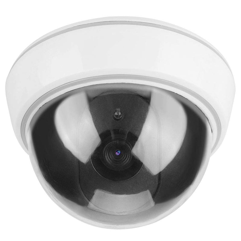 Dome Simulation Camera Dummy Fake Security Camera Monitor Alarm Flashing LED Light - Indoor and Outdoor Use, for Homes & Business