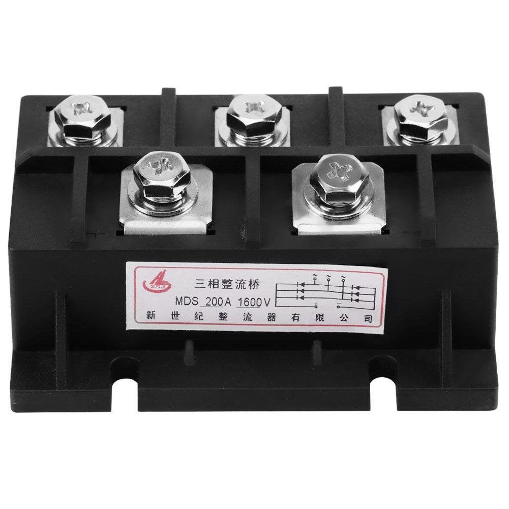 MDS-200A Amp 1600V Three-Phase Diode Module Bridge Rectifier Power Module Provide for Single Phase Rectification