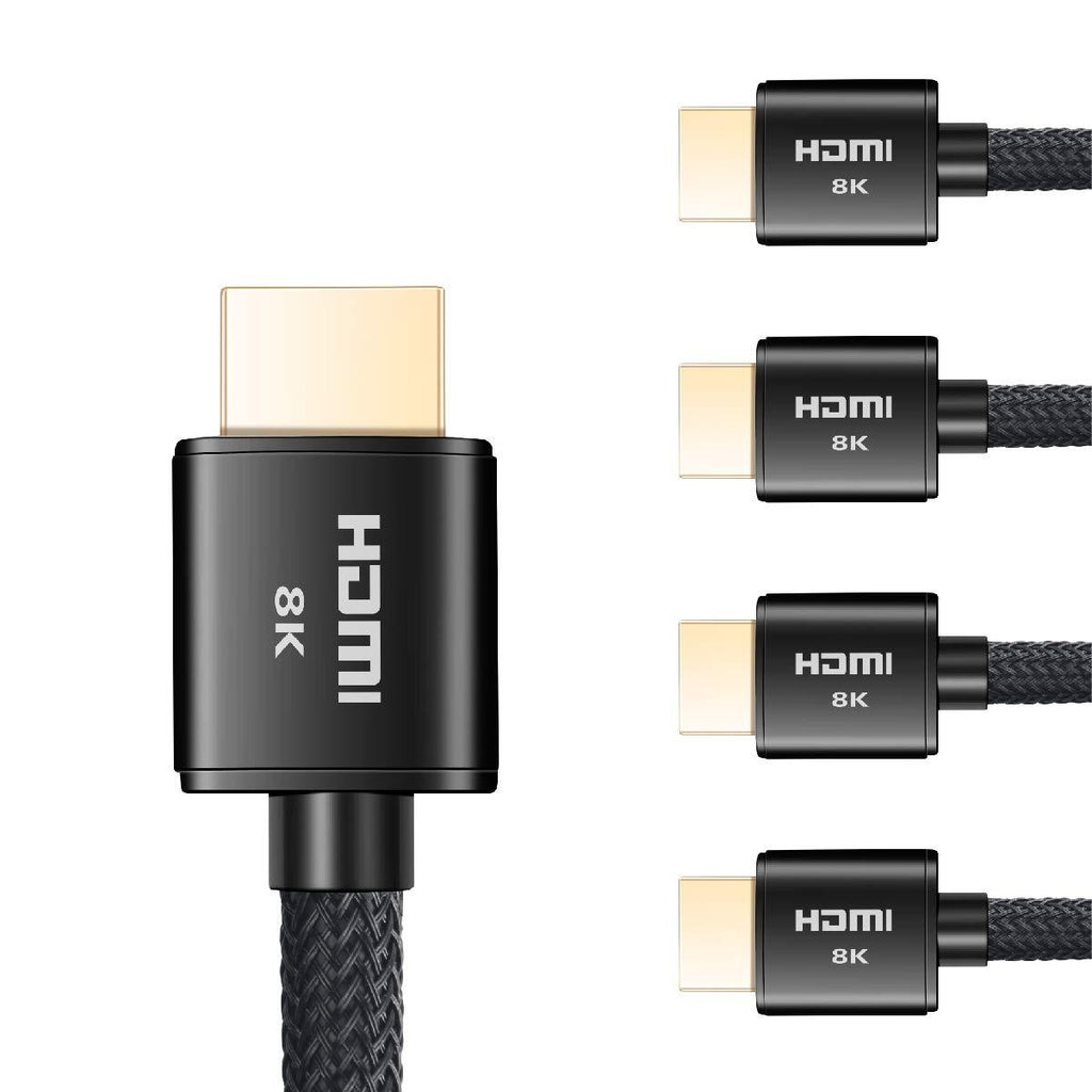 Buyer’s Point Ultra High Speed HDMI 2.1 Cable Dynamic HDR 1.8M (6ft) 8K 120Hz, 48Gbps, eARC Compatible with Apple TV, Nintendo Switch, Roku, Xbox, PS4, Projector (Black, 5 Pack) Black