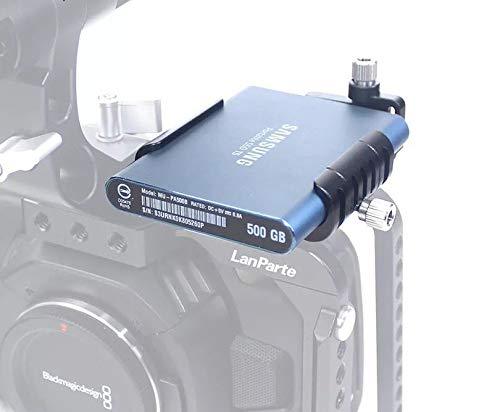 Lanparte SSD Clamp for Samsung T5 SSD to Blackmagic Pocket Cinema Camera 4K Camera with USB-C Cable Clamp
