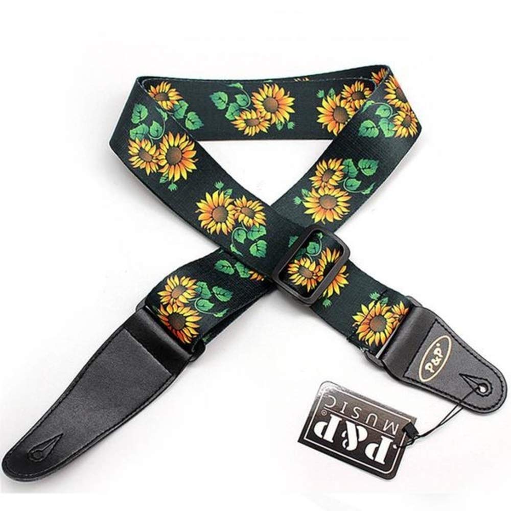 1st Door Imports Sunflower Guitar Strap Kansas Country Folk Music