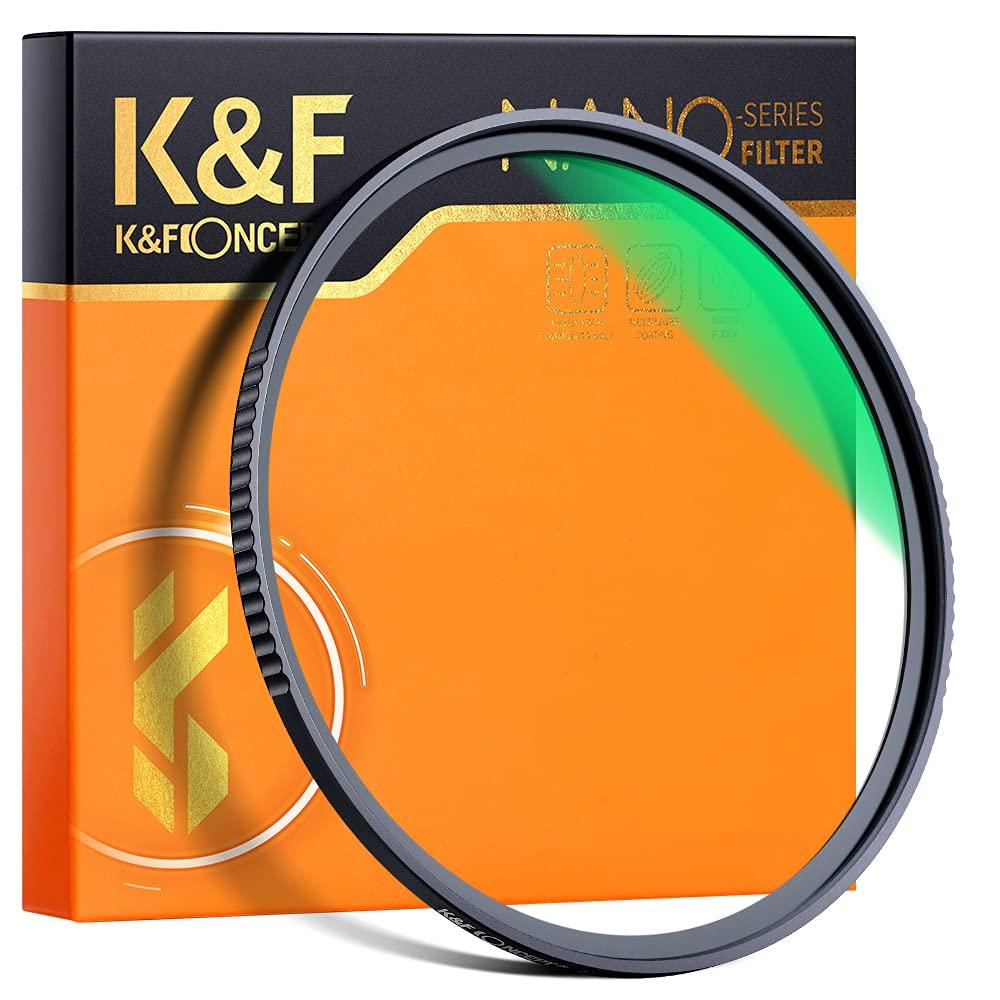 K&F Concept 58mm MC UV Protection Filter, 18 Multi-Layer Coated HD/Waterproof/Scratch Resistant UV Filter with Nanotech Coating, Ultra-Slim UV Filter for 58mm Camera Lens