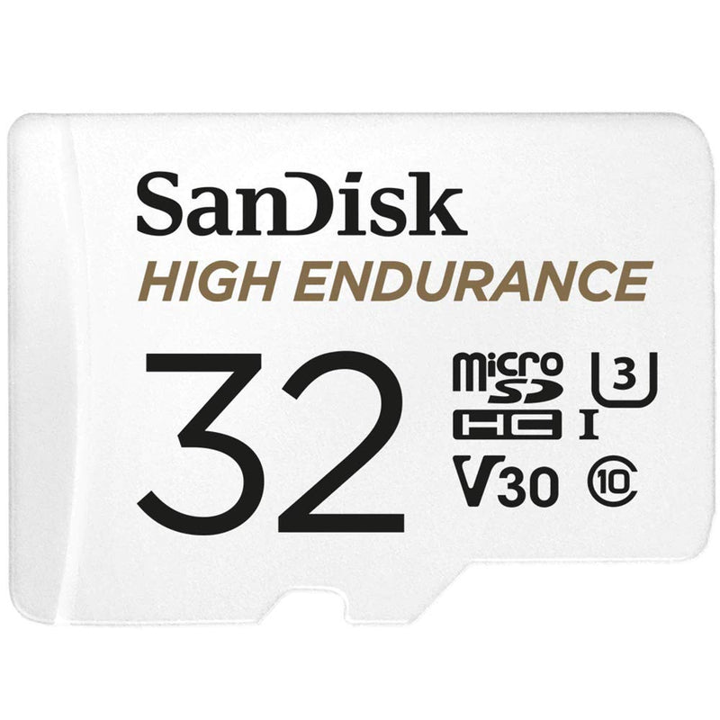 SanDisk 32GB High Endurance Video MicroSDHC Card with Adapter for Dash Cam and Home Monitoring Systems - C10, U3, V30, 4K UHD, Micro SD Card - SDSQQNR-032G-GN6IA 32 GB Card Only