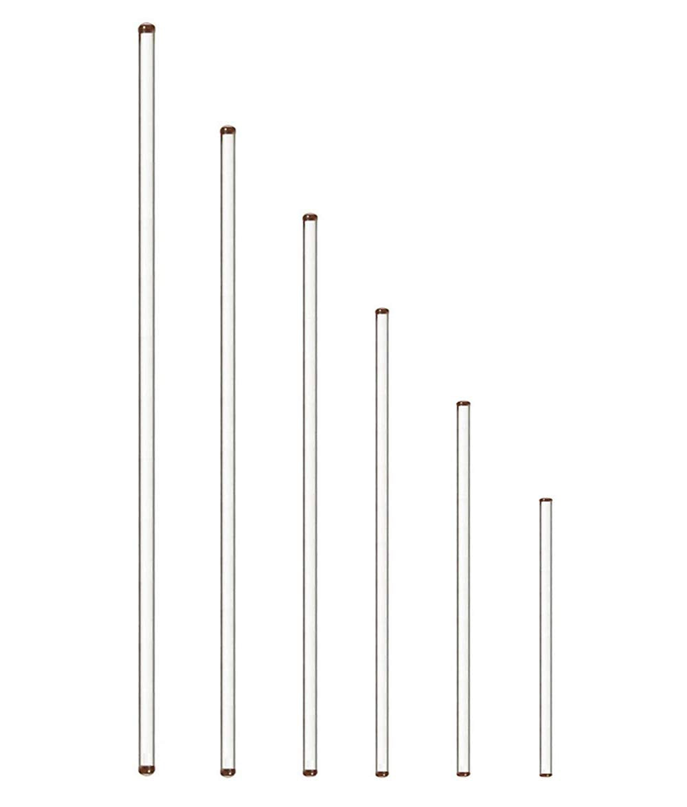 6PCS Glass Stirring Rod Stir Stick with Both Ends Round - 15.8" 13.8" 12" 10" 8" 6" Long - 1 Piece for Every Style -6pcs/pk (6)