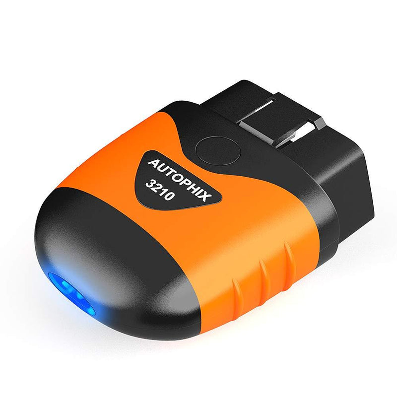 AUTOPHIX OBD2 Scanner Bluetooth Enhanced Universal Auto Car Code Reader for iPhone iPad & Android Diagnostic Scanner Tool for All OBDII Car After 1990[New Version], Orange (3210)