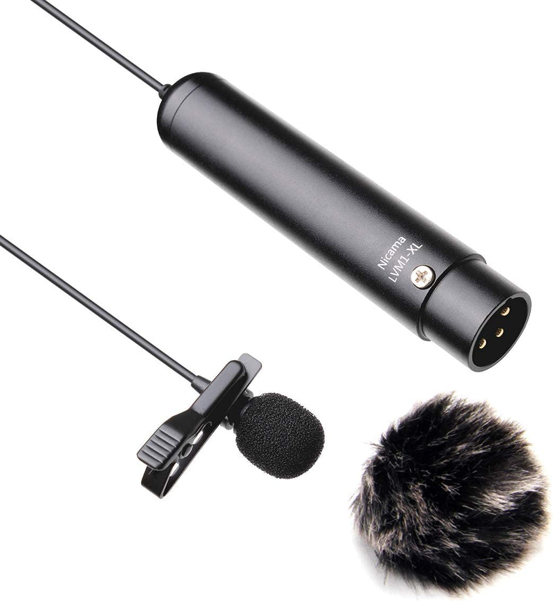 [AUSTRALIA] - Comica XLR Microphone CVM-V02C Cardioid XLR Lavalier Lapel Microphone, Microphone for Camera Canon Sony Panasonic Camcorders Zoom H4n H5 H6 Tascam DR-40 DR-100 Recorders (1 Pack)(5.9ft) V02C 1PACK 