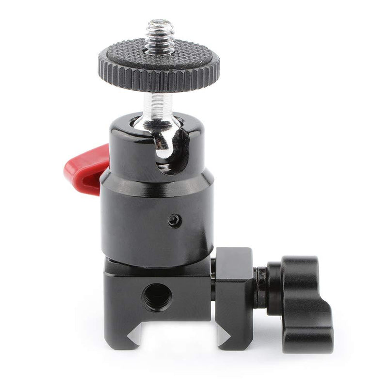 CAMVATE 1/4"-20 Mini Ball Head with NATO Clamp for DSLR Camera Monitor